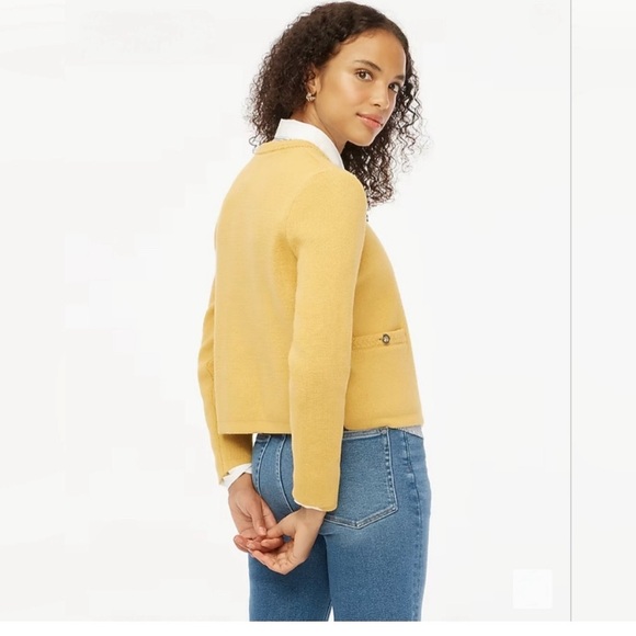 J. Crew Yellow Cardigan Sweater - Picture 3 of 6